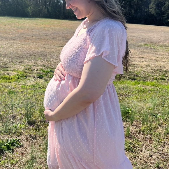 Pink Maternity Dress - Picture 3 of 4